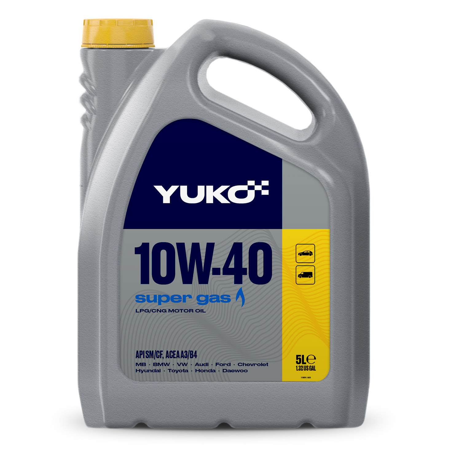 Масло моторное YUKO Super gas 10W40 5.0л